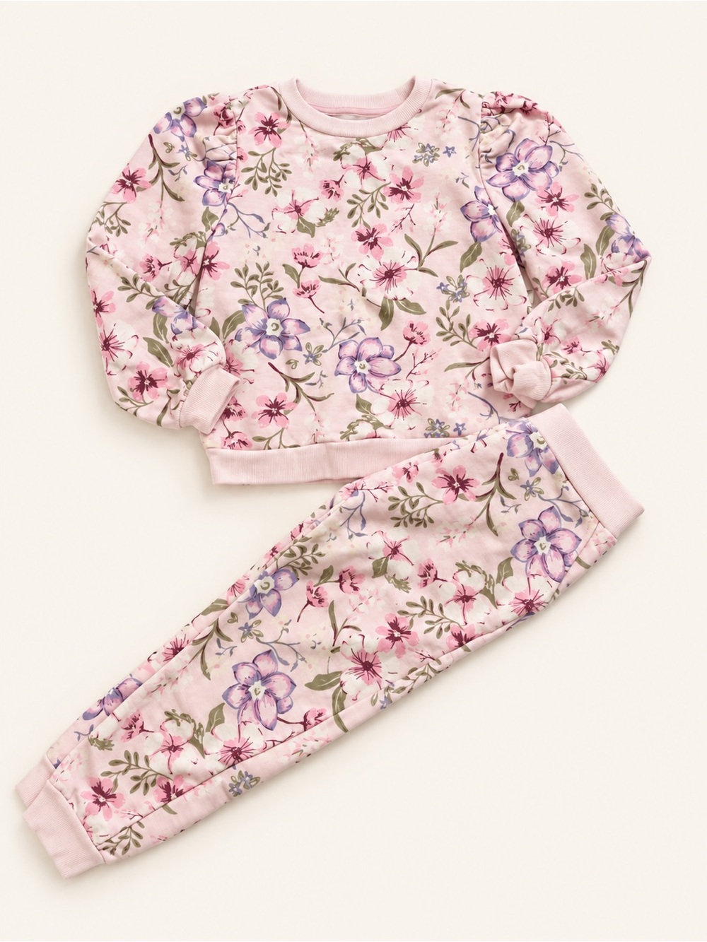 cupcakes & cashmere Pink Floral Girls' Pajama Set